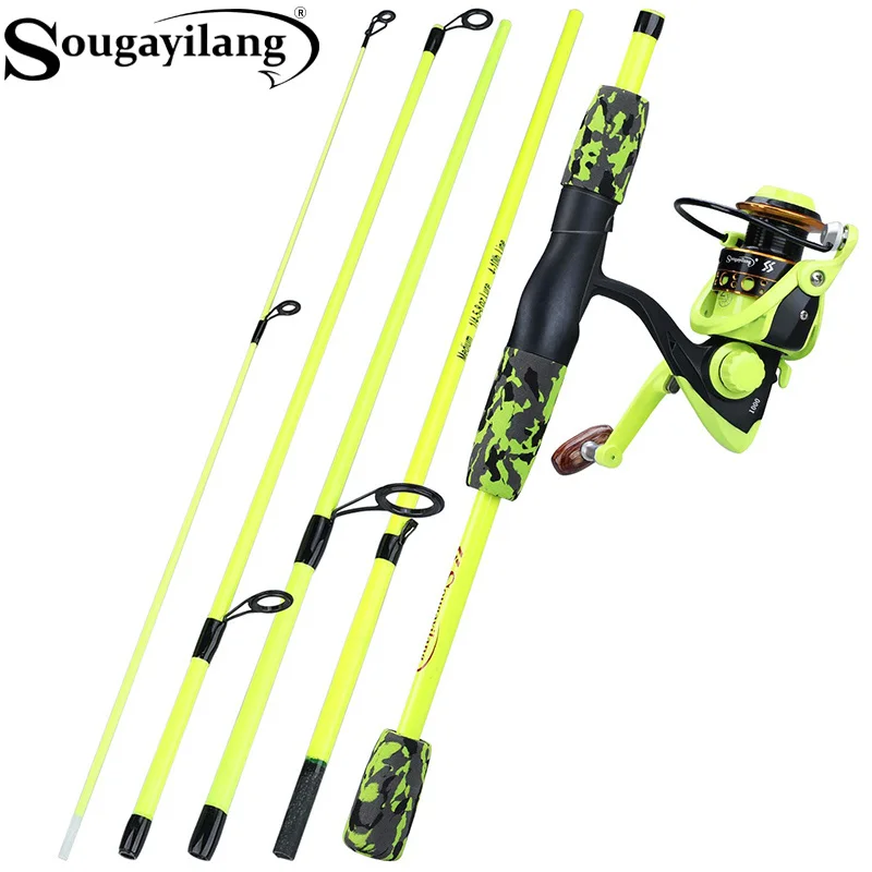 Fishing Line Spool - Sougayilang Taşınabilir 5 Bölümlü Kırmızı/sarı Olta