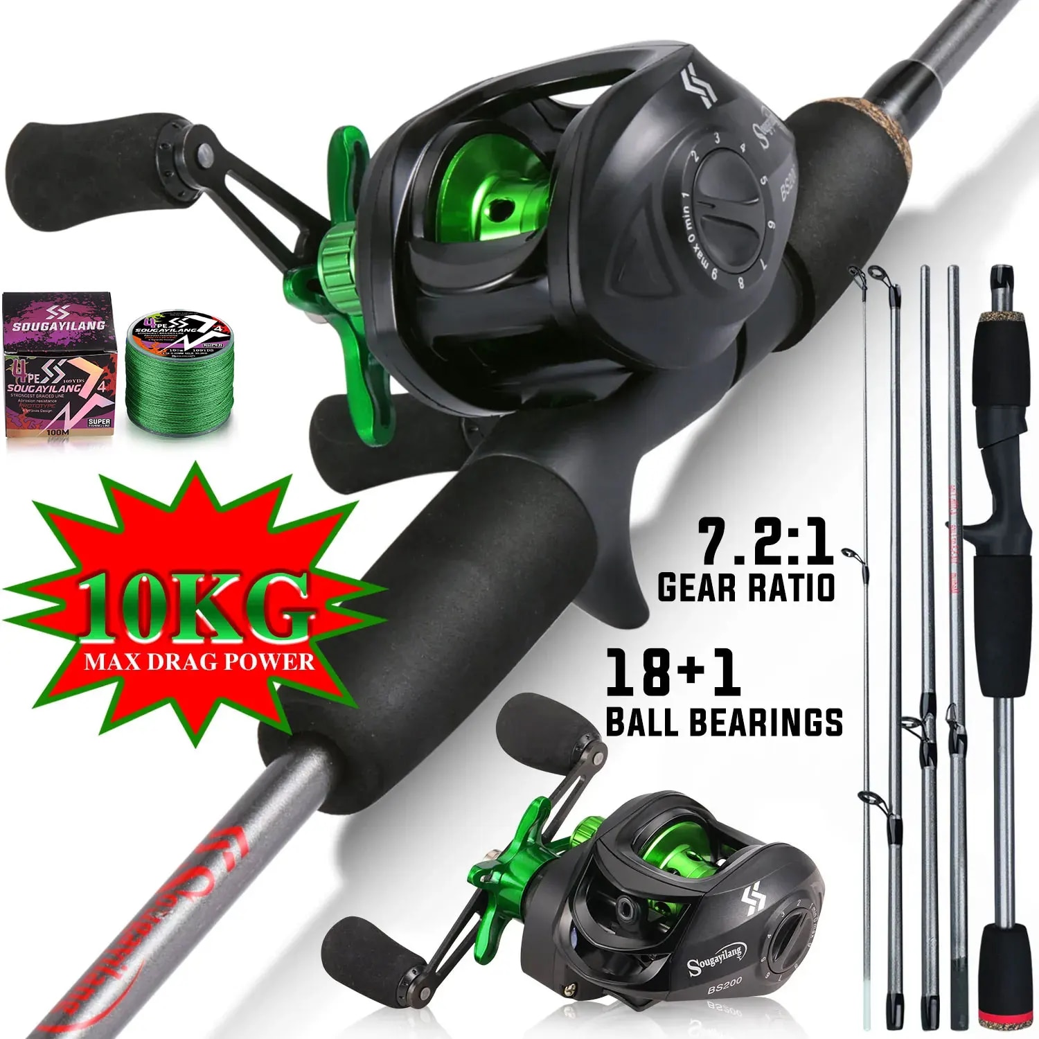 Sougayilang Olta Combo 1.7 m K - Fishing Line Spool incelemesi ve fiyatı